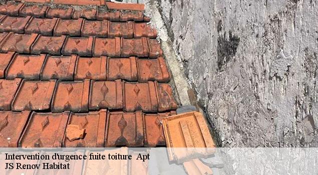 Intervention d'urgence fuite toiture   apt-84400 JS Renov Habitat 