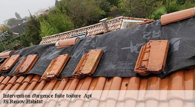 Intervention d'urgence fuite toiture   apt-84400 JS Renov Habitat 