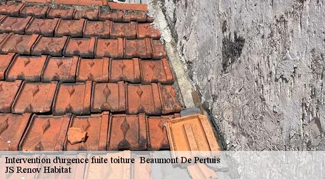 Intervention d'urgence fuite toiture   beaumont-de-pertuis-84120 JS Renov Habitat 